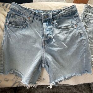 Light Blue Denim Cutoff Shorts